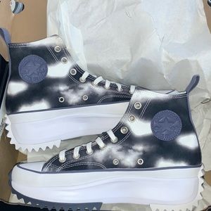 CONVERSE RUN STAR HIKE GRAPHIC GREY, BLACK AND WHITE CANVAS